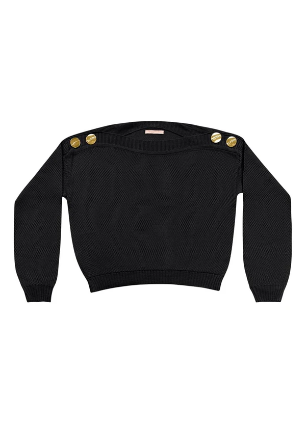 Angel - Blusa Tricot Preto