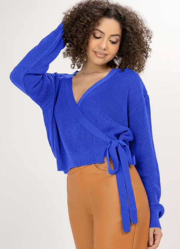 Angel - Blusa Tricot Azul