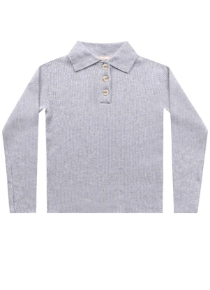 Angel - Blusa Tricot Cinza - ANGEL