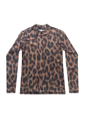 Angel - Blusa Tule Marrom - ANGEL