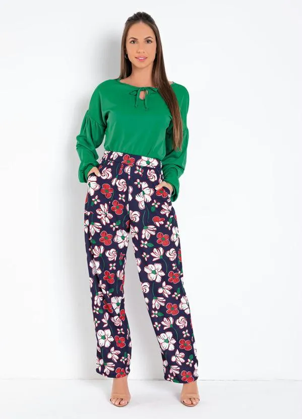 Moda Pop - Blusa Verde com Cava Deslocada 3