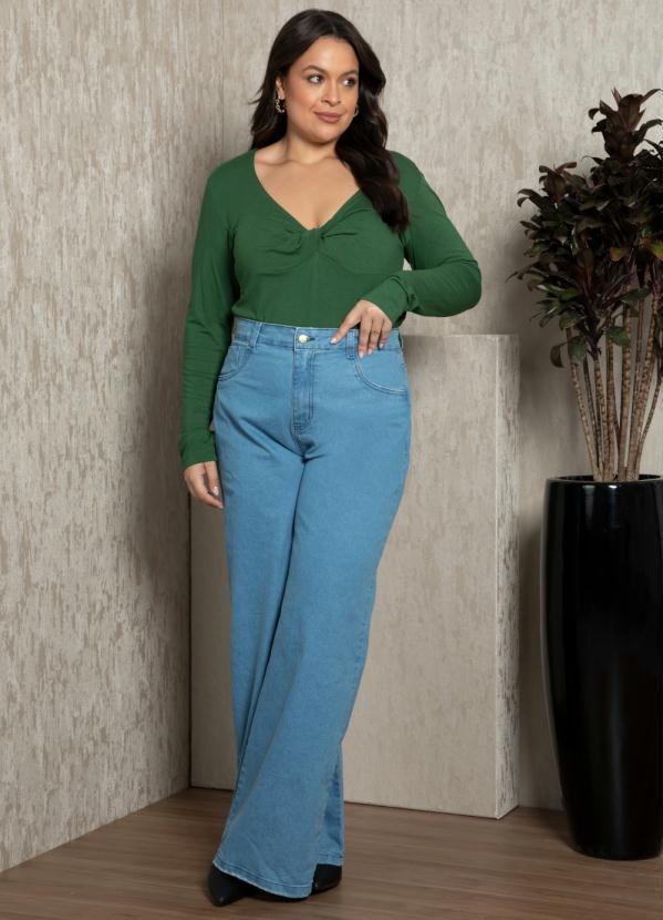 Quintess - Blusa Verde com Torção no Decote 11