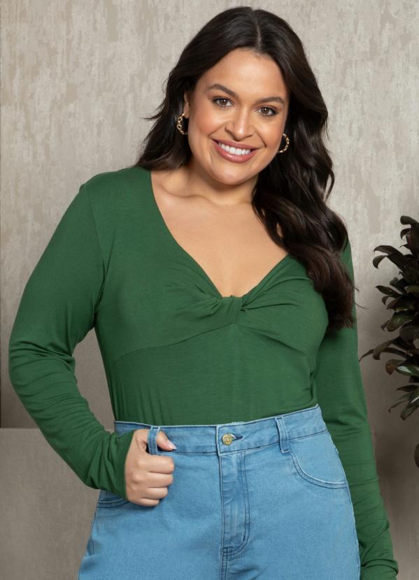 Quintess - Blusa Verde com Torção no Decote 7