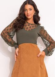 Blusa Verde em Malha de Viscose