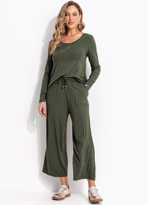 Quintess - Blusa Verde em Malha de Viscose 3