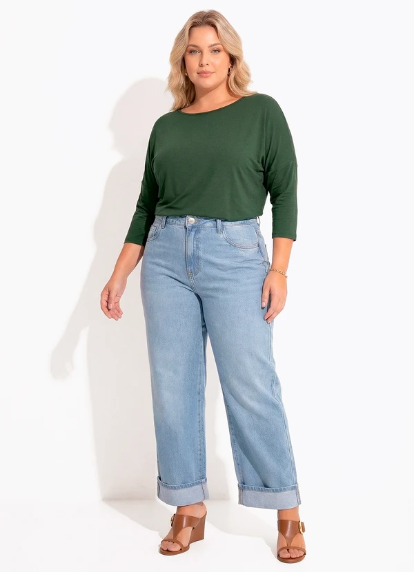 Quintess - Blusa Verde em Malha de Viscose 6