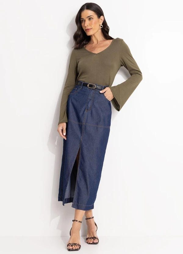 Quintess - Blusa Verde em Malha Tricot 5