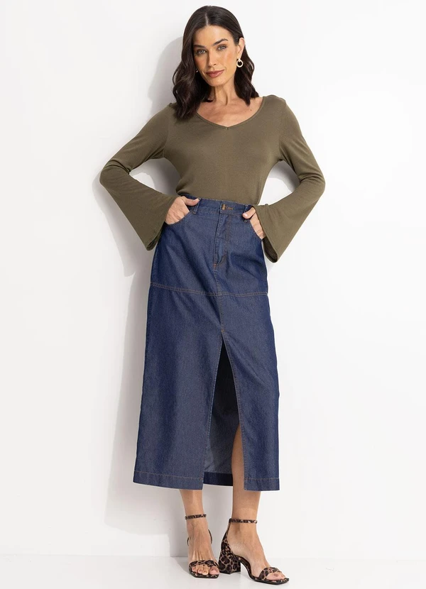 Quintess - Blusa Verde em Malha Tricot 3