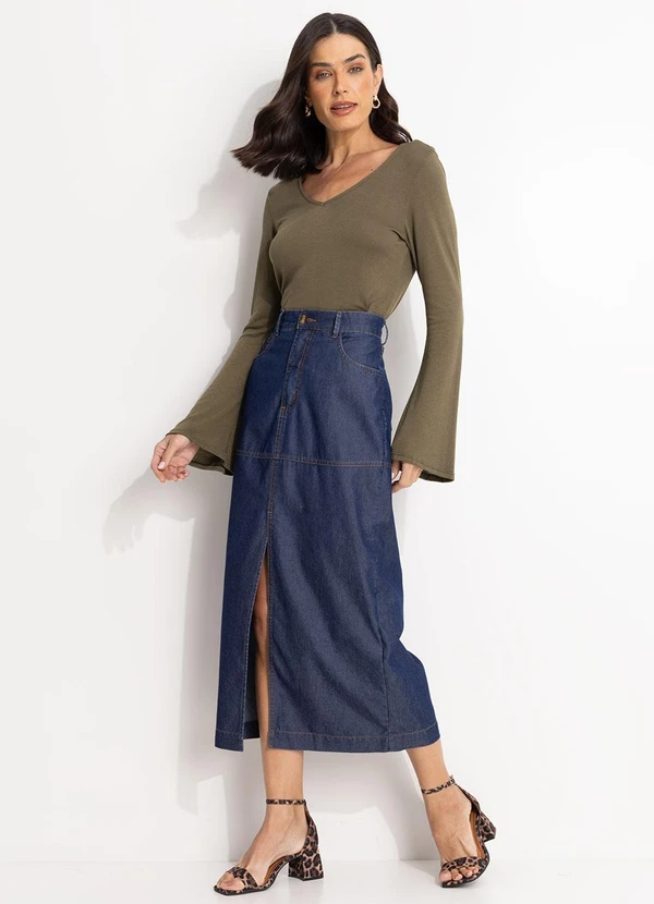 Quintess - Blusa Verde em Malha Tricot 2