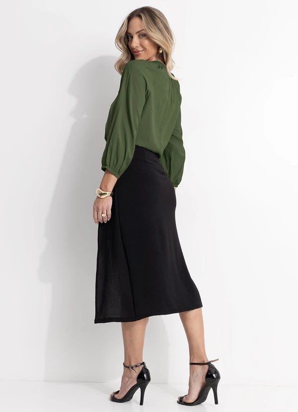 Quintess - Blusa Verde em Viscose Plana 4