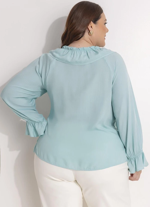 Quintess - Blusa Verde em Viscose Plana 10