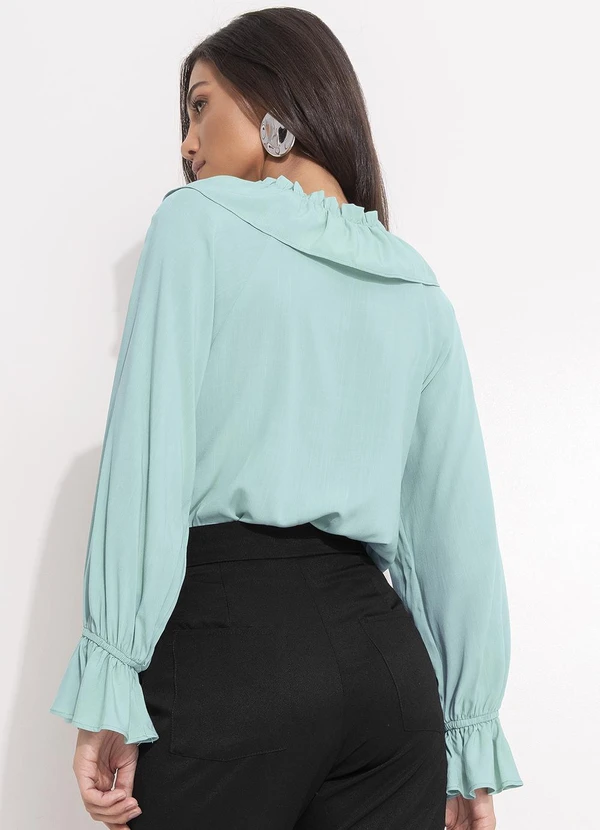 Quintess - Blusa Verde em Viscose Plana 4