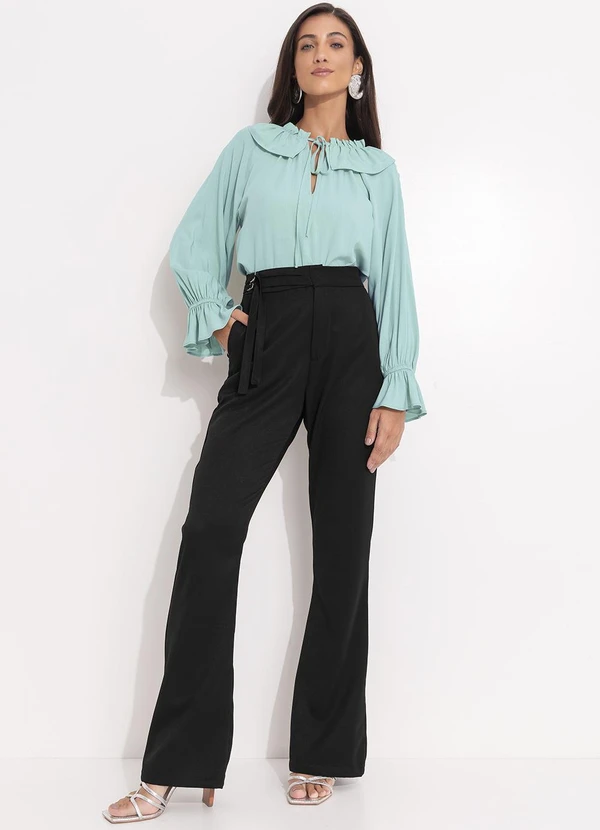 Quintess - Blusa Verde em Viscose Plana 5