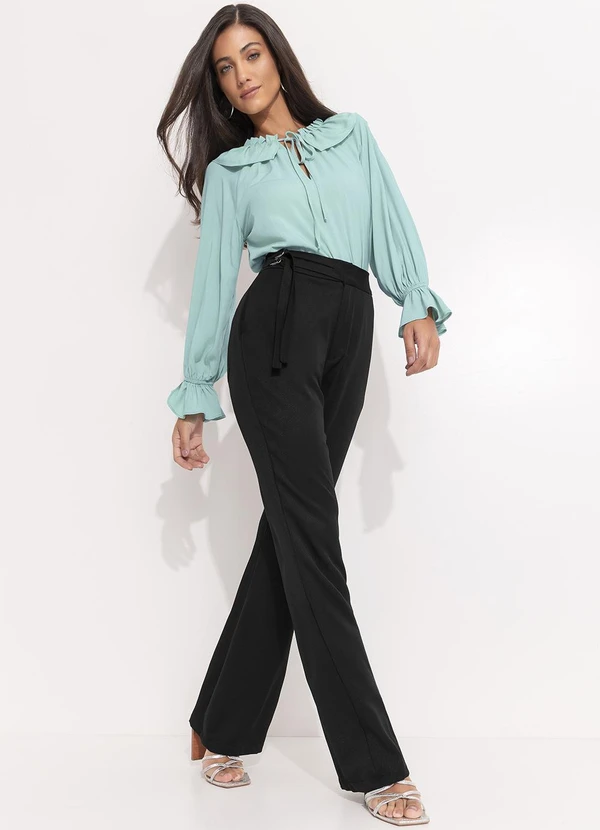 Quintess - Blusa Verde em Viscose Plana 6