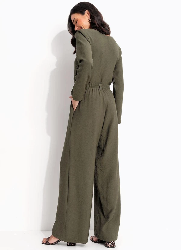 Quintess - Blusa Verde Escuro em Tecido de Alfaiataria 4