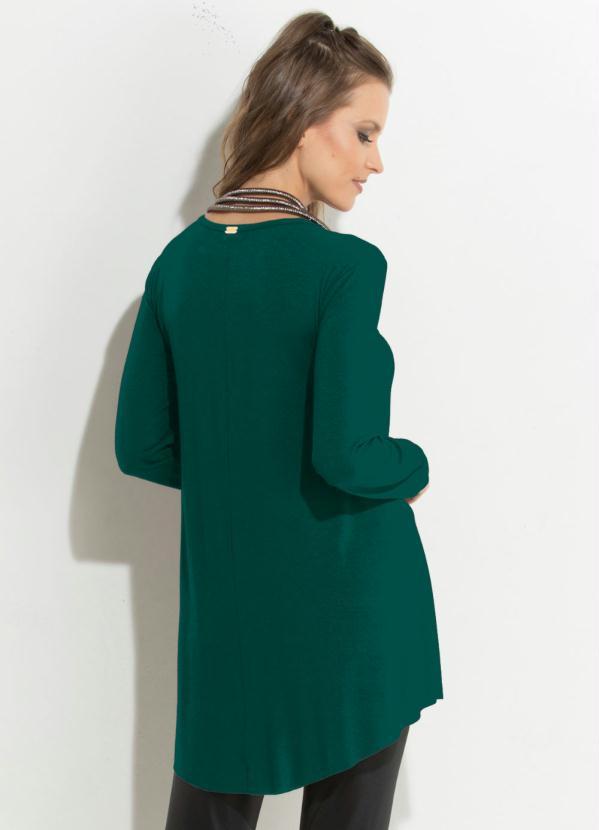 Quintess - Blusa Verde Modelo Mullet com Mangas Longas 2
