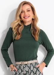 Blusa Verde Oliva em Malha de Viscose