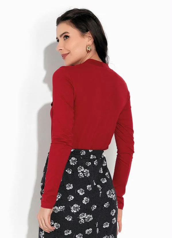 Rosalie - Blusa Vermelha com Gola Alta 2