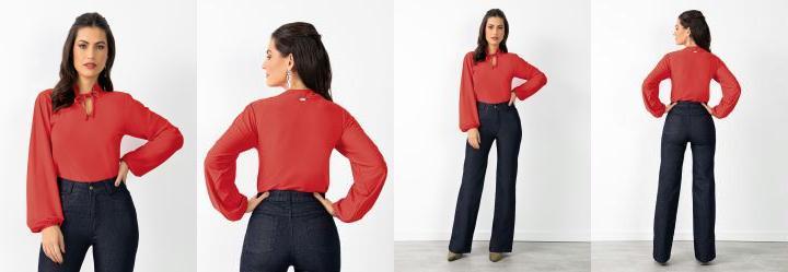 Blusa Vermelha com Gota