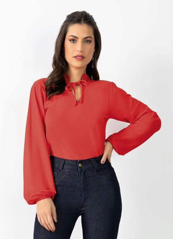 Quintess - Blusa Vermelha com Gota