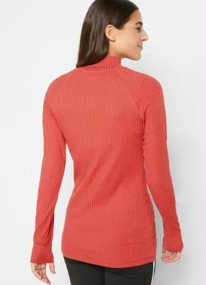 bonprix - Blusa Vermelho em Canelado - BONPRIX