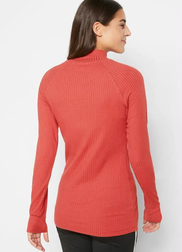 bonprix - Blusa Vermelho em Canelado 2