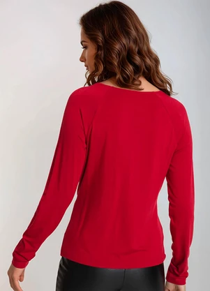 bonprix - Blusa Vermelho em Malha de Viscose - BONPRIX