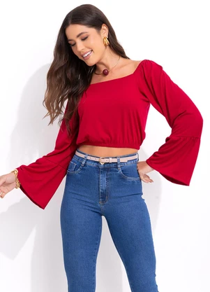 Bimini - Blusa Vermelho em Poliviscose - BIMINI