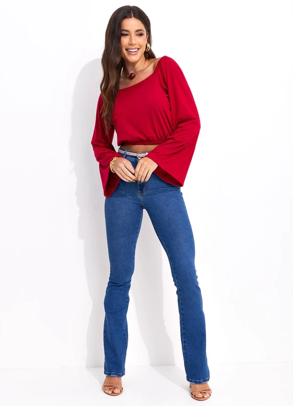Bimini - Blusa Vermelho em Poliviscose 3