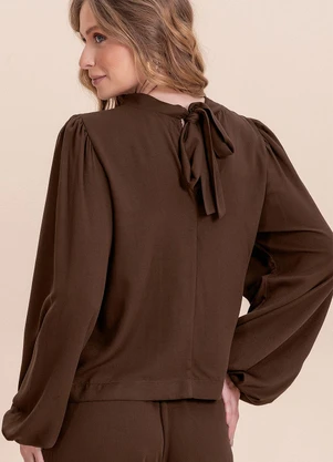Angel - Blusa Viscose Essentials Marrom - ANGEL