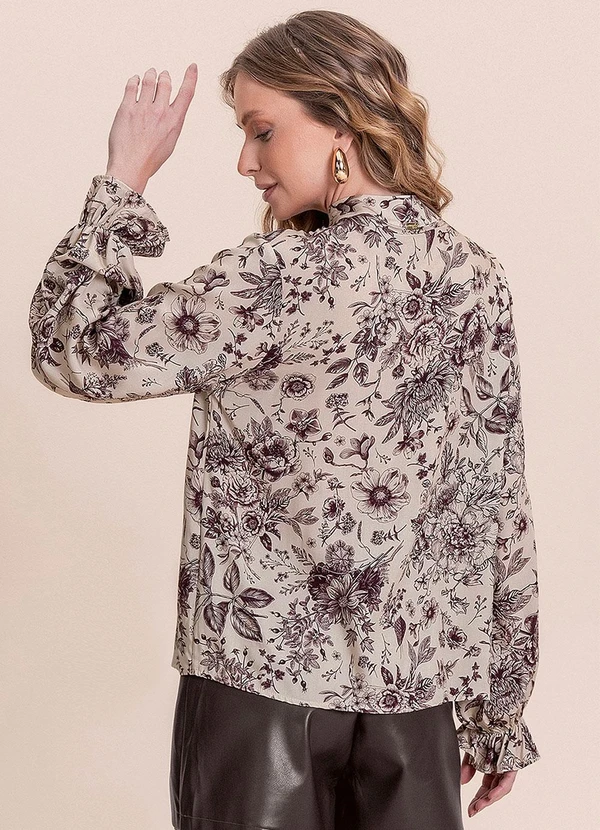 Angel - Blusa Viscose Estampada Bordo 2