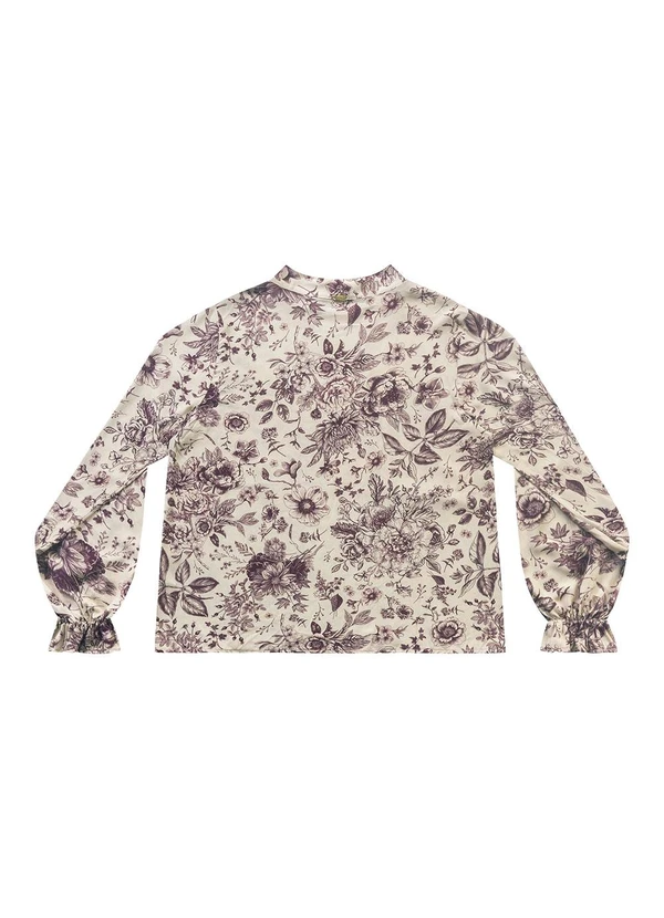 Angel - Blusa Viscose Estampada Bordo 5