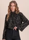 Angel - Blusa Viscose Estampada Lurex Preto - variação: Preto