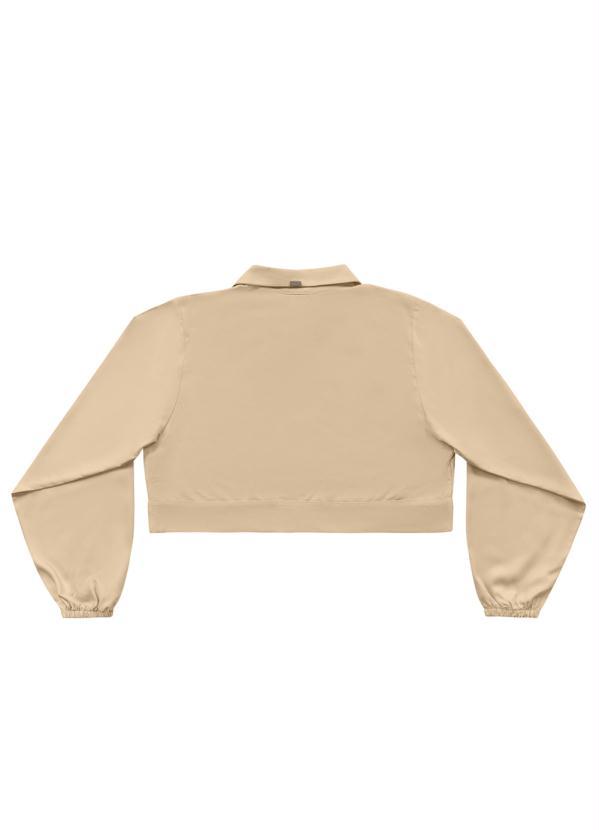 Angel - Blusa Viscose Manga Longa Bege 4