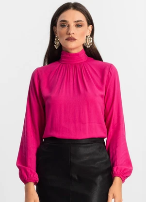 Endless - Blusa Viscose Manga Longa Rosa - ENDLESS