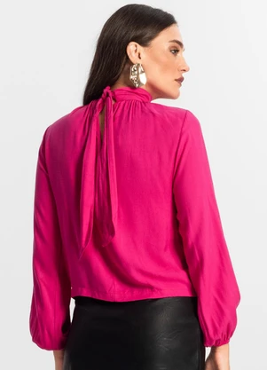 Endless - Blusa Viscose Manga Longa Rosa - ENDLESS