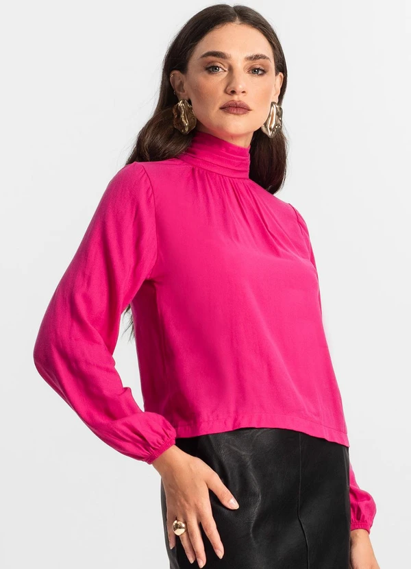 Endless - Blusa Viscose Manga Longa Rosa 4