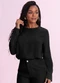 Angel - Blusa Viscose Manga Longa Preto - variação: Preto