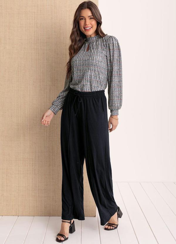 Moda Pop - Blusa Xadrez Color com Gota no Decote 3