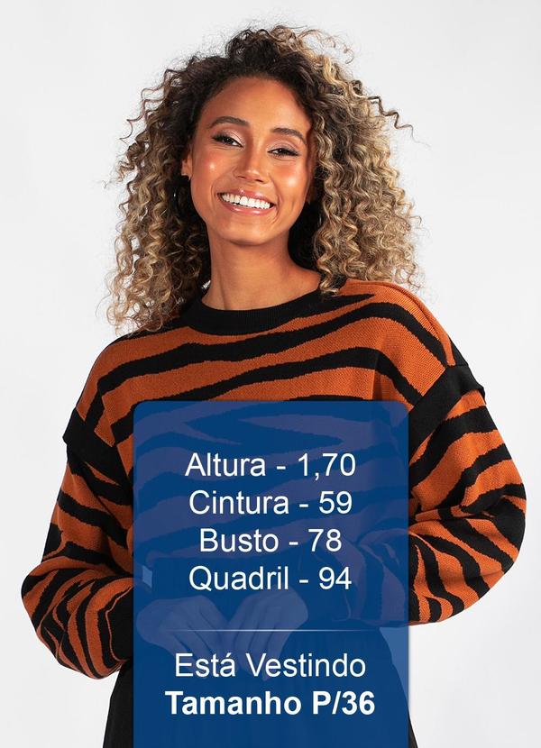 Hering - Blusão Animal Print Tricot Marrom 5