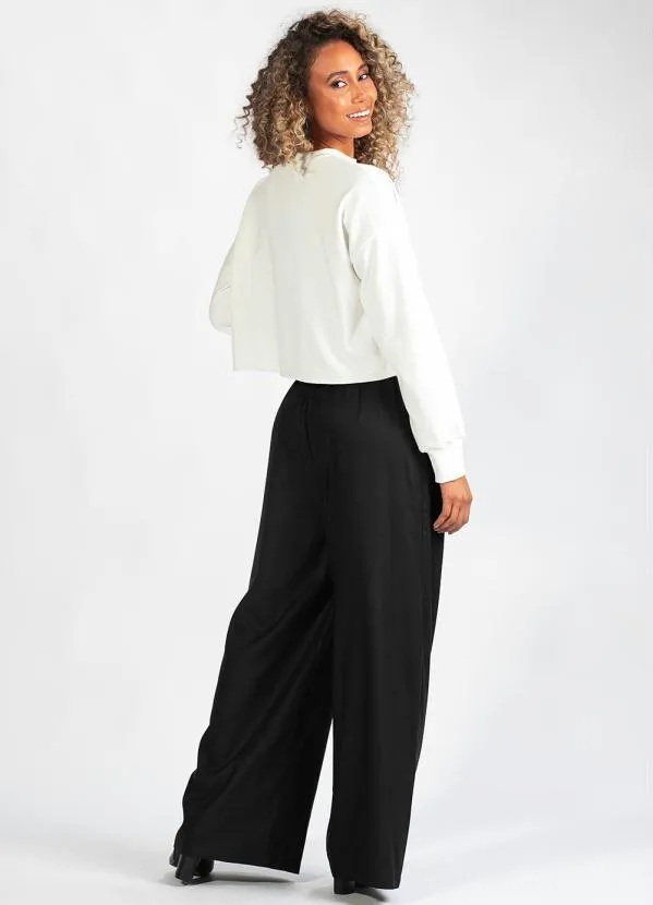 Colcci - Blusão Cropped de Moletom Branco 4