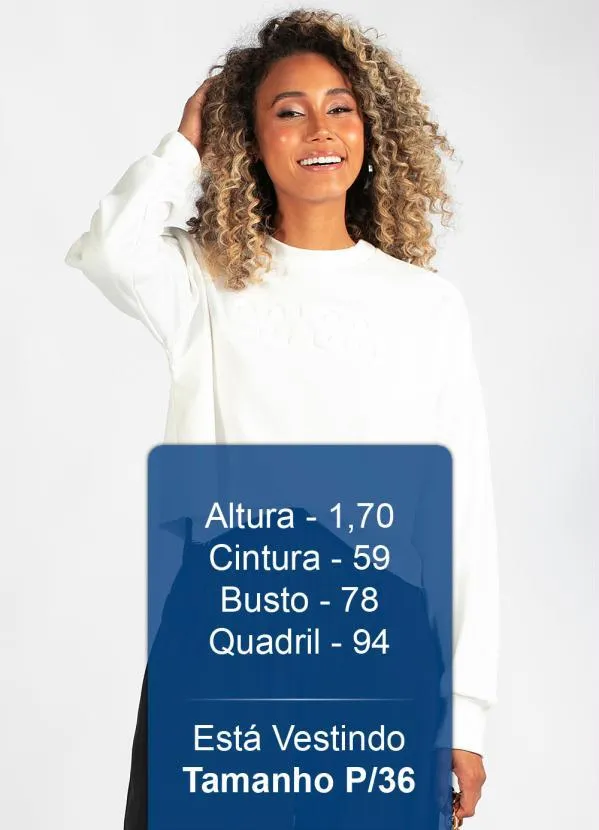 Colcci - Blusão Cropped de Moletom Branco 5