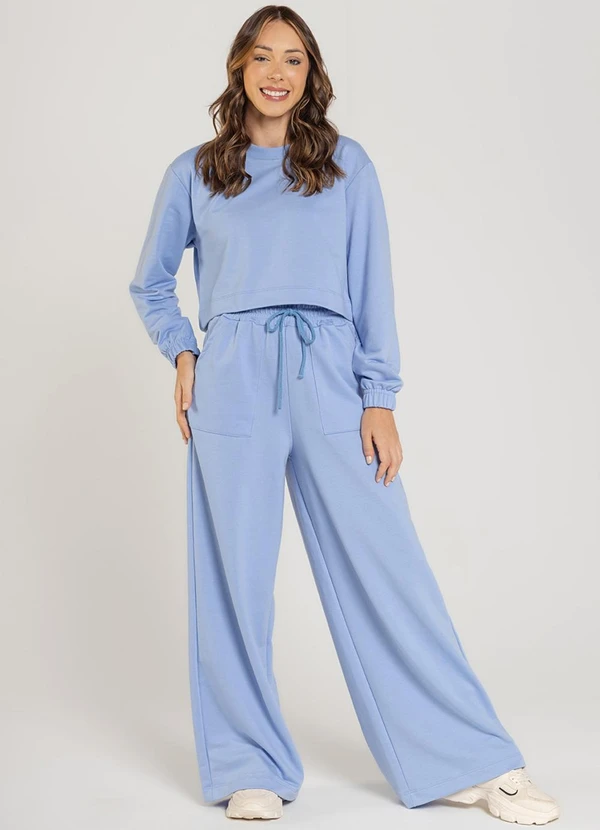 Just Basic - Blusão Cropped Feminino Azul 3