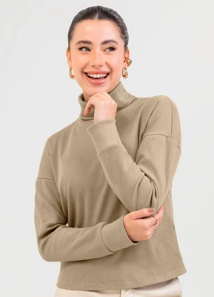 Cativa - Blusão em Algodão Marrom - CATIVA