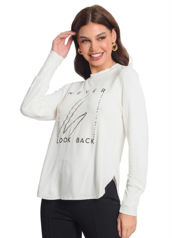 Rovitex - Blusão Estampado Feminino Bege