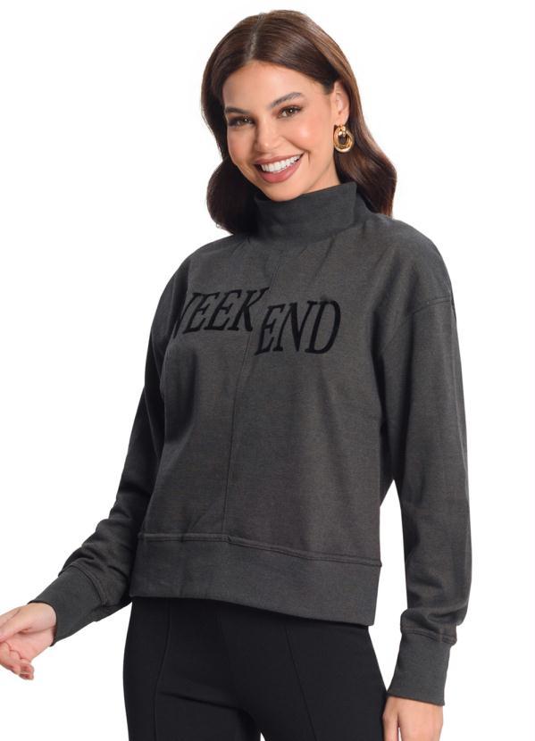 Rovitex - Blusão Estampado Feminino Preto