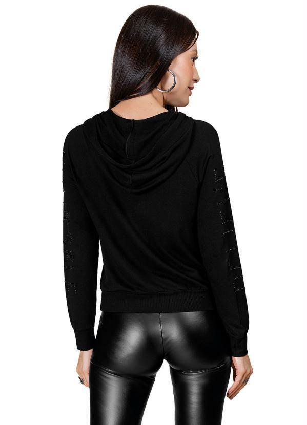 Rovitex - Blusão Estampado Feminino Preto 2