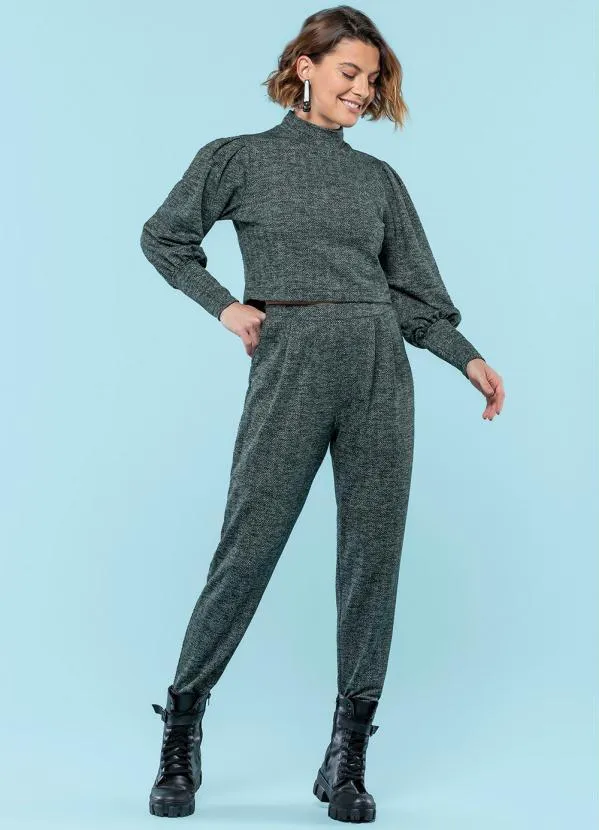 Marialícia - Blusão Feminino Adulto Cinza 2