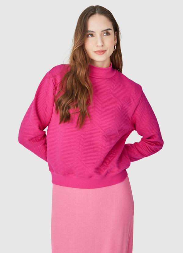 Malwee - Blusão Feminino em Matelassê Rosa