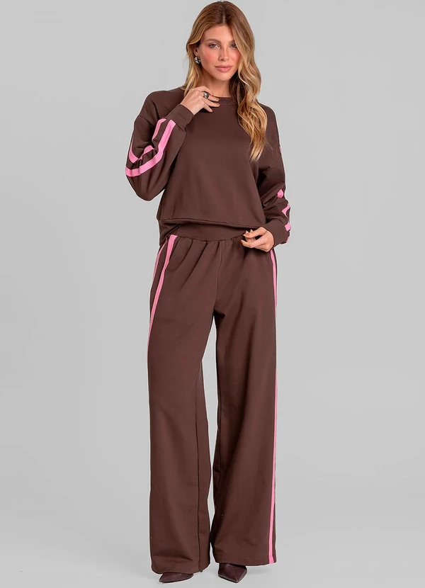 Dianna - Blusão Feminino em Molecotton Peluciado Marrom 3